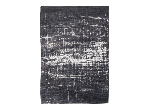 Moderný čierno-biely koberec - WHITE ON BLACK 8655